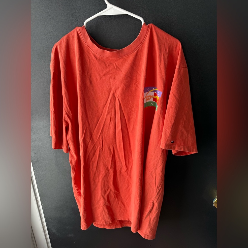 Tommy Jeans Classic T-Shirt Orange XXL Iconic Colorful Logo